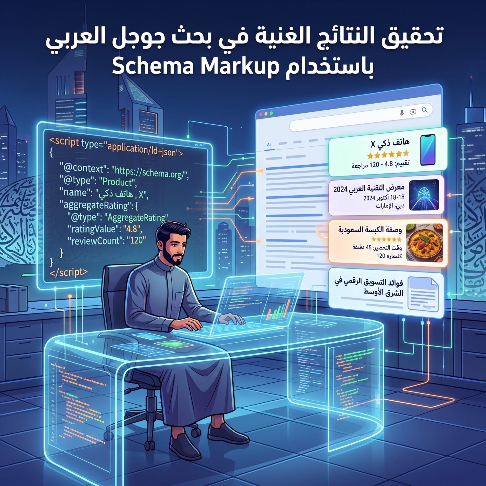 البيانات المنظمة للنتائج الغنية في البحث العربي